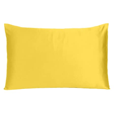 Homeroots 20 x 30 in. Lemon Dreamy Silky Satin Queen Size Pillowcases 387896